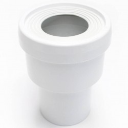 Manchon PVC blanc pour WC 90mm