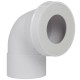 Raccord coudé PVC blanc 90° pour WC 90mm