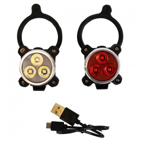 2 feux vélo rechargeables Dresco