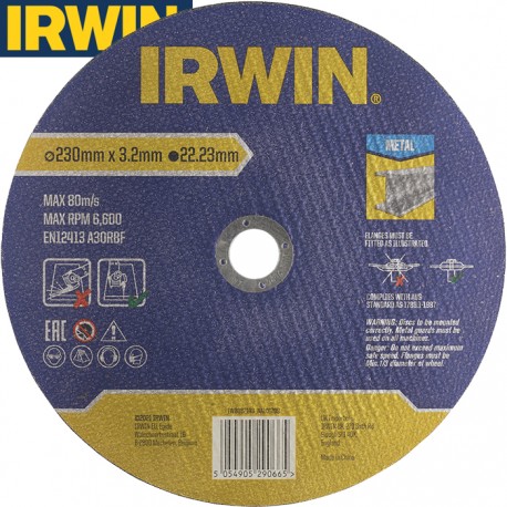 Disque à tronçonner le métal IRWIN Ø230 x 3mm