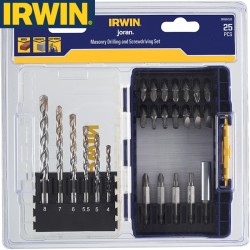 Coffret mèches à béton et embouts IRWIN 25pcs