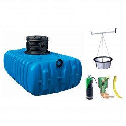 Citerne pour jardin à eau de pluie Flat confort 1500L