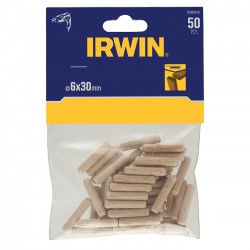 50 chevilles en bois IRWIN Ø6mm