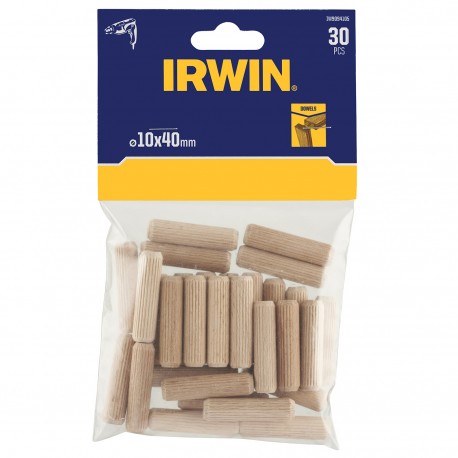 50 chevilles en bois IRWIN Ø10mm