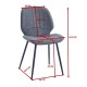 Chaise en simili cuir brun foncé