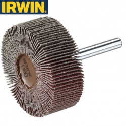 Roue à lamelles abrasives grain 80 IRWIN pour foreuse Ø50mm