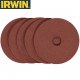 5 disques abrasifs pour meuleuse grain 100 IRWIN Ø115mm