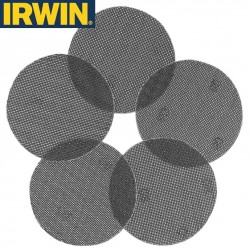 5 grilles pour ponceuse excentrique grain 120 IRWIN Ø125mm