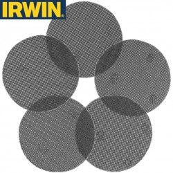 5 grilles pour ponceuse excentrique grain 240 IRWIN Ø125mm