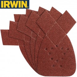 5 abrasifs pour ponceuse mouse grain 80 IRWIN 130x90mm