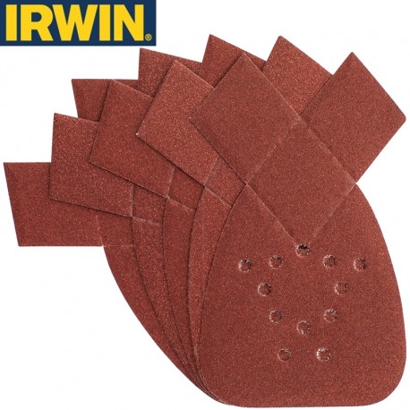 5 abrasifs pour ponceuse mouse grain 120 IRWIN 130x90mm