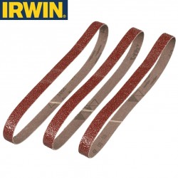 3 bandes pour ponceuse à bande grain 40 IRWIN pour bois 13x455mm
