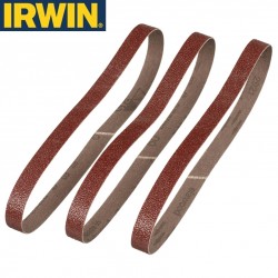 3 bandes pour ponceuse à bande grain 60 IRWIN pour bois 13x455mm
