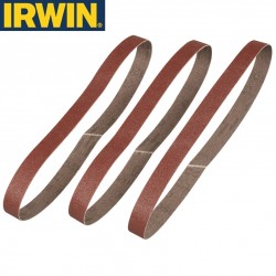 3 bandes pour ponceuse à bande grain 120 IRWIN pour bois 13x455mm