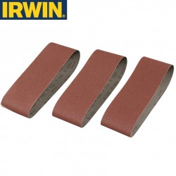3 bandes pour ponceuse à bande grain 100 IRWIN 75x533mm
