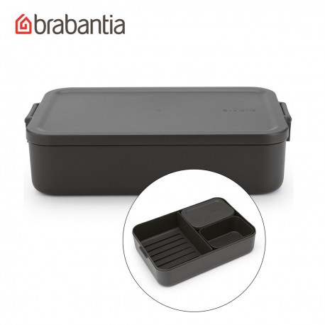 Boîte à lunch BRABANTIA avec compartiments - Gris foncé