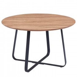 Table à manger bois/métal ronde Nina ⌀120cm