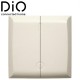 Interrupteur double blanc sans fil DIO