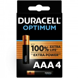 DURACELL 4 piles Optimum AAA LR03