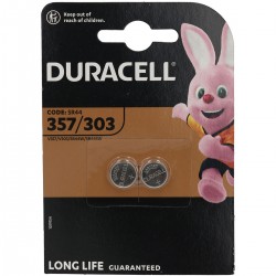 DURACELL 2 piles bouton 357/303