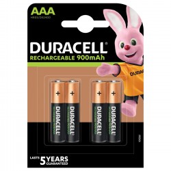DURACELL 4 piles rechargeables 900NIMH AAA HR003