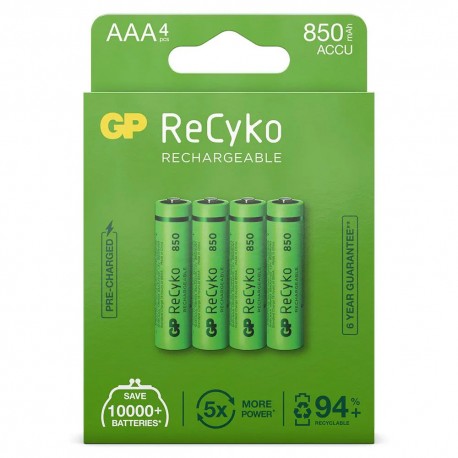 GP ReCycKo 4 pile rechargeables AAA 850mAh