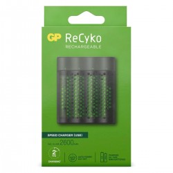 GP ReCycKo chargeur 4 piles + 4 piles rechargeable AA 2600mAh