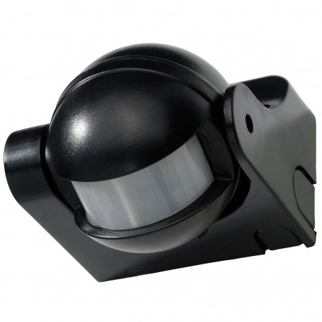 Détecteur de mouvement noir IP44