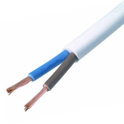 Câble ovale VTLBp 2G0,75 blanc - au mètre