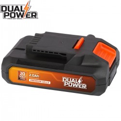 DUAL POWER chargeur batteries 20V / 40V+batterie 20V 2,0Ah