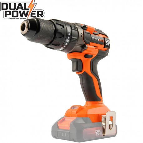 DUAL POWER perceuse-visseuse 20V 50Nm POWDP15200 à percussion - sans batterie
