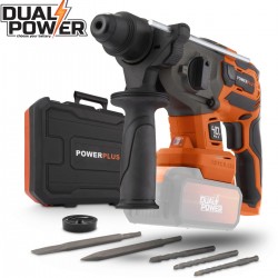 DUAL POWER marteau perforateur 40V 5J en coffret - sans batterie