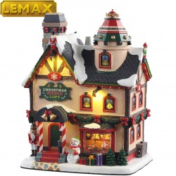 Lemax Elf Made Toy Factory Villages de Noël Lemax - Avec éclairage -  Adaptateur 4,5 V (AA)