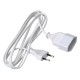 Rallonge fiche plate blanc 2,5 mètres 2x0,75 mm²