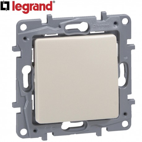 Interrupteur poussoir simple LEGRAND Niloe crème