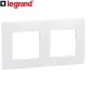 Plaque de recouvrement double LEGRAND Niloe blanc