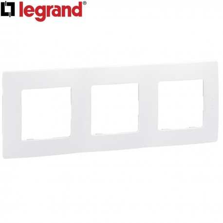 Plaque de recouvrement triple LEGRAND Niloe blanc