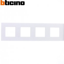Plaque de recouvrement quadruple BTICINO livinglight blanc