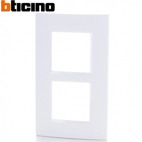 Plaque de recouvrement double BTICINO livinglight blanc