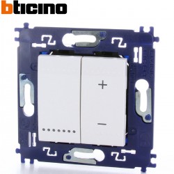 Interrupteur variateur LED/halogène BITICINO livinglight blanc