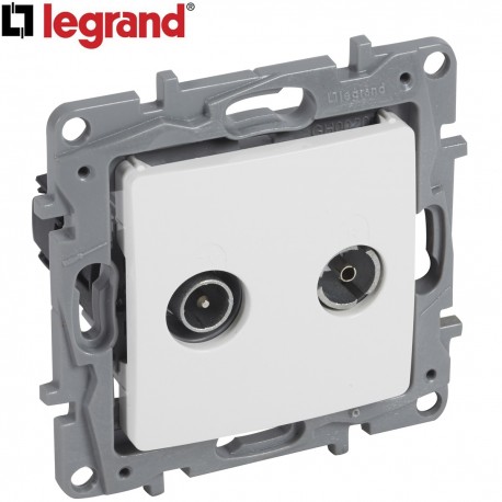 Prise encastrable TV/FM LEGRAND Niloe blanc