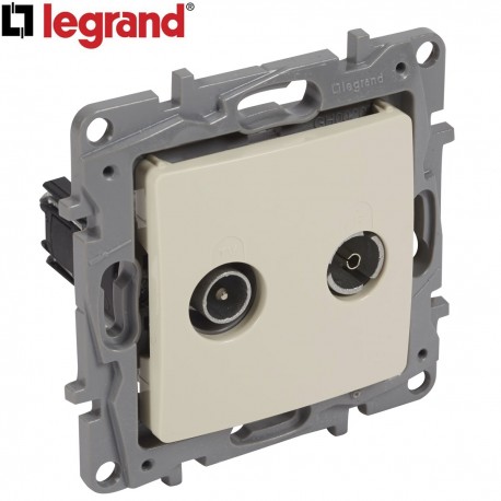 Prise encastrable TV/FM LEGRAND Niloe crème