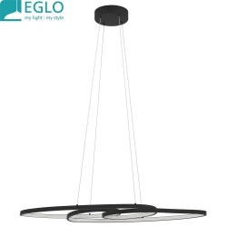 GIANELLA Suspension LED torsadée blanc/noir