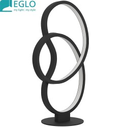 GIANELLA Lampe de table LED torsadée noir/blanc