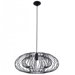 STRINGS Suspension métal filaire noir E27 50cm
