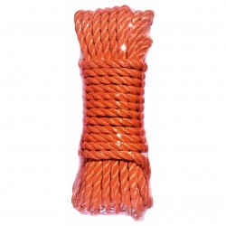 Corde polypropylène torsadé orange Ø8mm 10 mètres