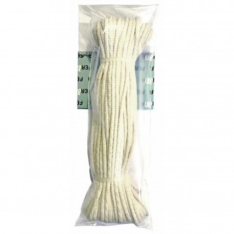 Corde en coton tressé blanc Ø2mm 20 mètres