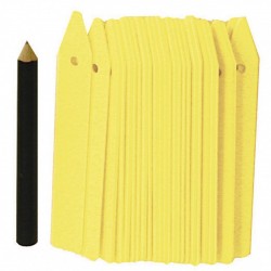 Set de 25 étiquettes PVC pour jardin + crayon