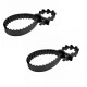 2 colliers de tuteurage à crans 57 cm noir