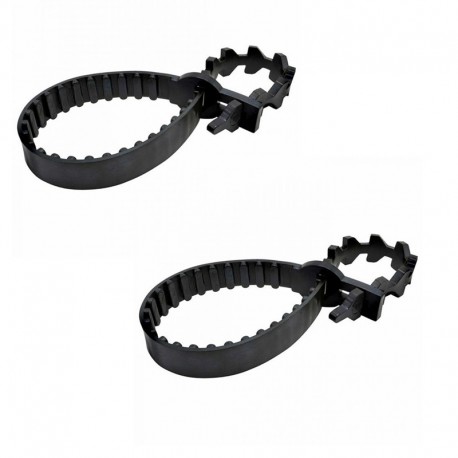 2 colliers de tuteurage à crans 57 cm noir